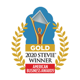2020 Stevie American Business Awards Gold winner logo