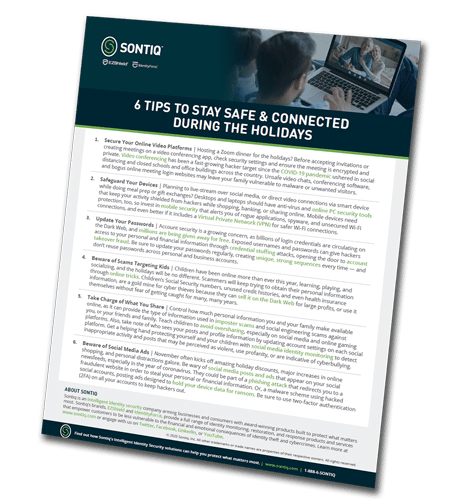 6 Tips to Stay Safe and Connected During the Holidays tip sheet
